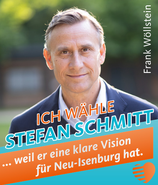 Frank Wöllstein - Ich wähle Stefan Schmitt, weil er eine klare Vision für Neu-Isenburg hat.
