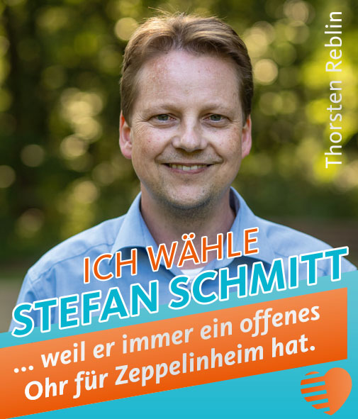 Thorsten Reblin - Ich wähle Stefan Schmitt, weil er immer ein offenes Ohr für Zeppelinheim hat.